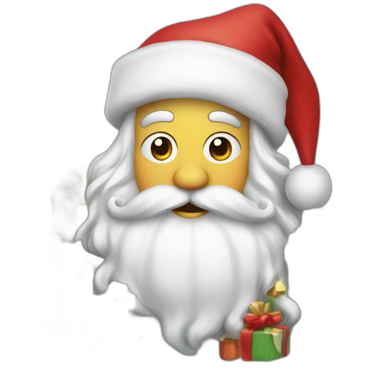 santa clous with presents  emoji