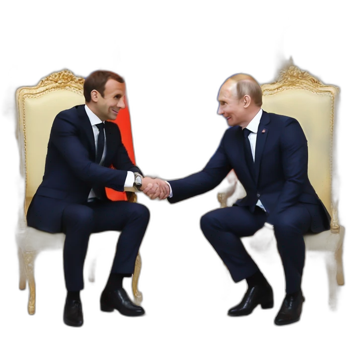 Macron with putin emoji