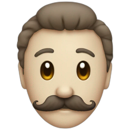 moustache with legs emoji