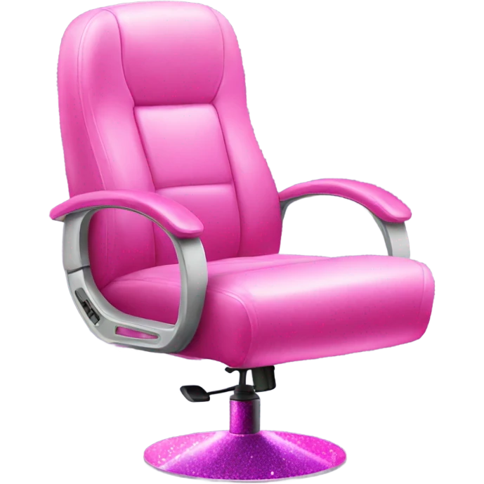 Pink ombre gaming chair with glitter  emoji