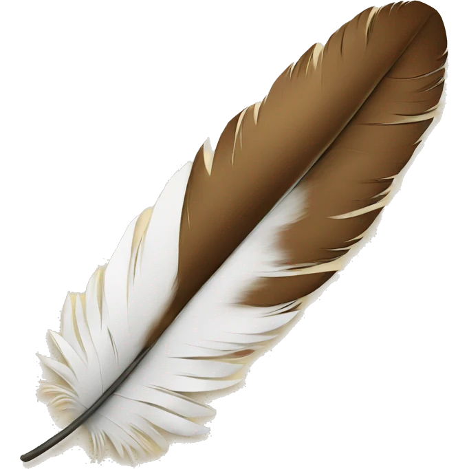 a feather paper emoji