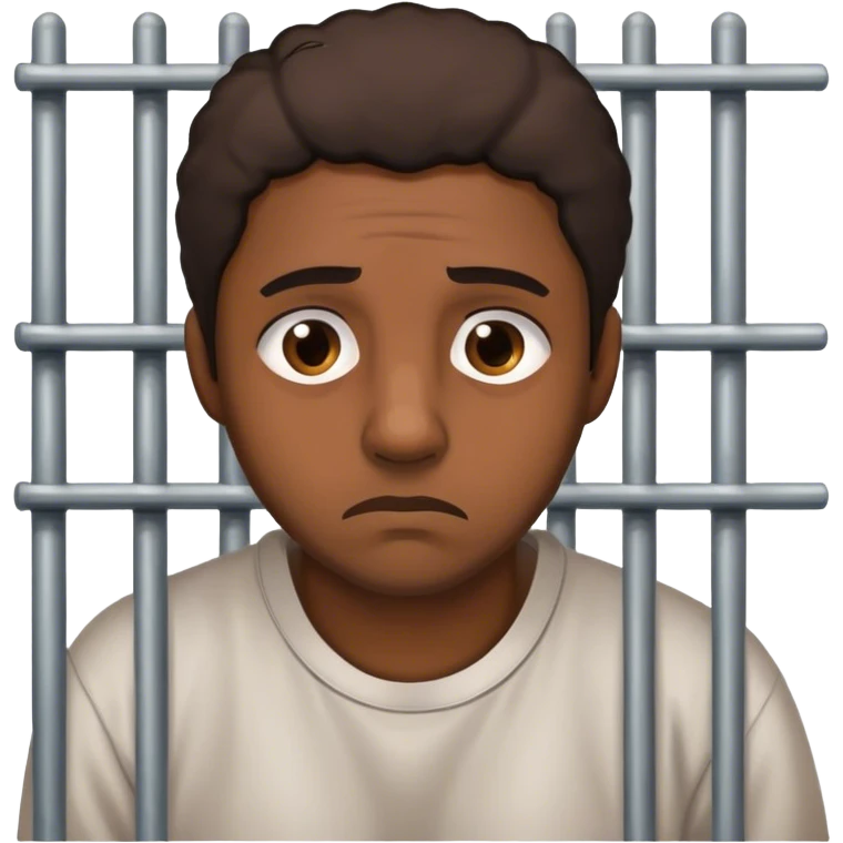 Sad man in prison emoji