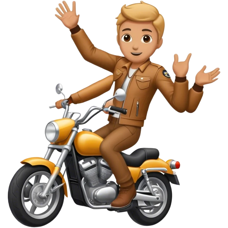 Motorrad Fahrer im weehlie emoji
