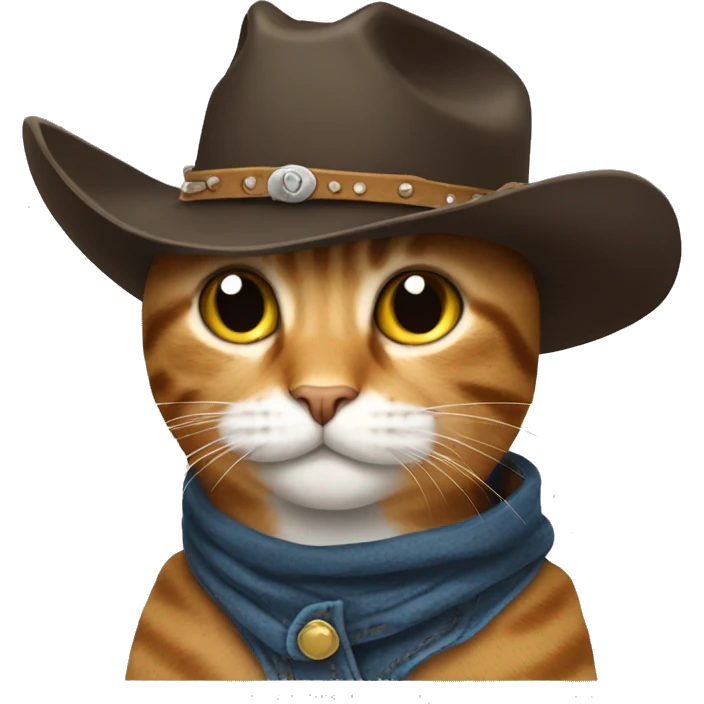 cat cowboy hat emoji