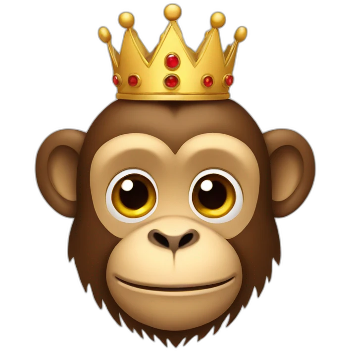 Monkey with crown emoji
