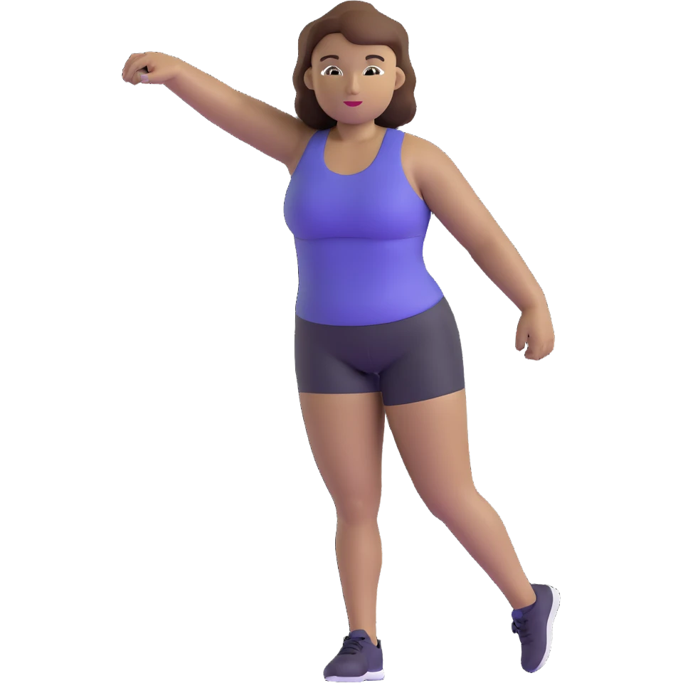 athlete with white skin and curvy brown hair emoji