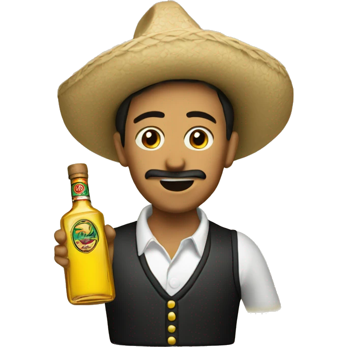 Mexican drinking tequila of the bottle emoji