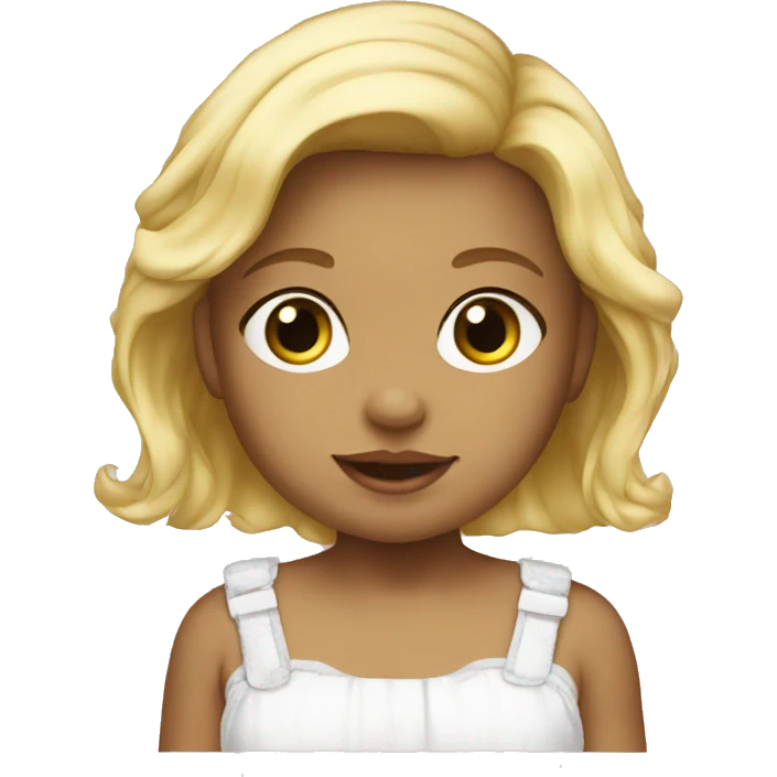 Little baby girl blonde emoji