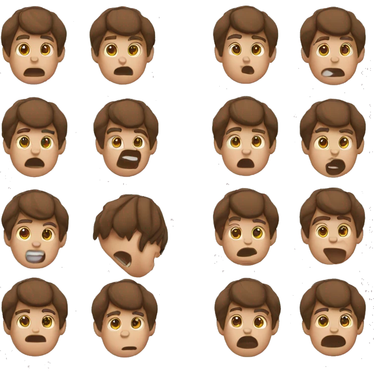 boy with brown hair begging  emoji