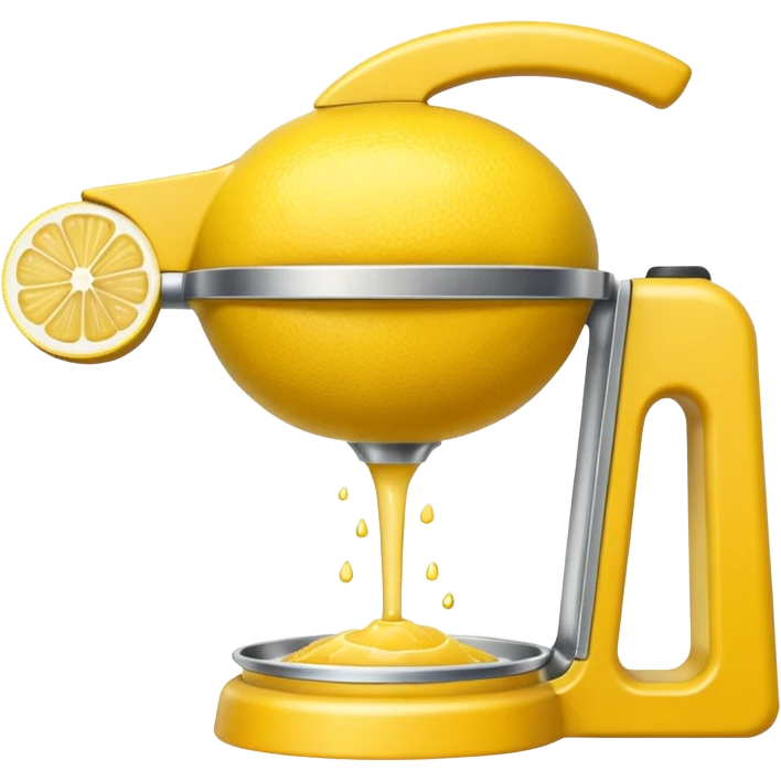 mac os icon fruit squeezer, lemon yellow bright crisp emoji