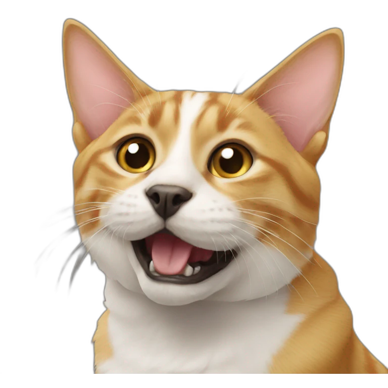 Cat on dog emoji
