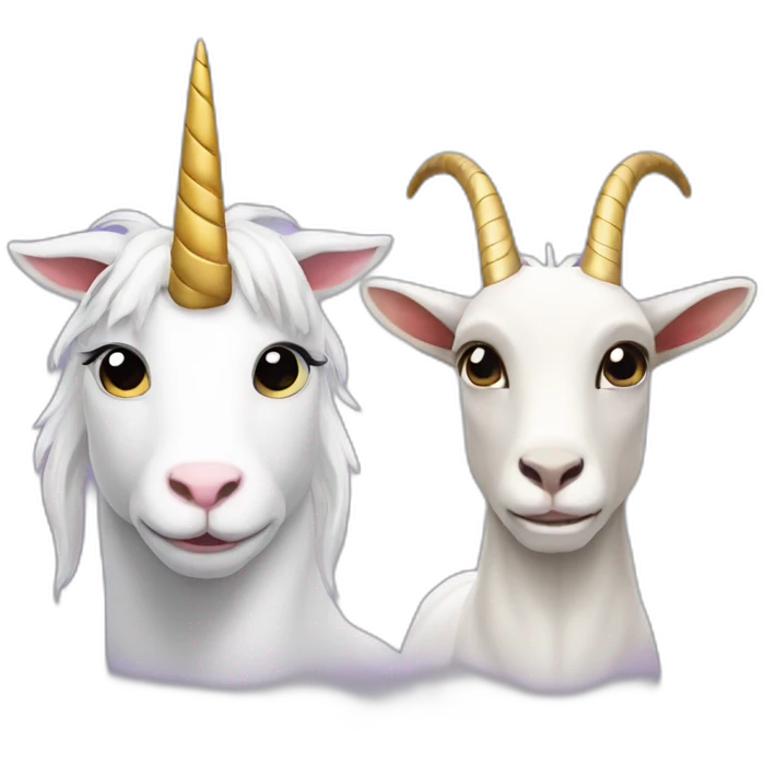 Unicorn and goat emoji