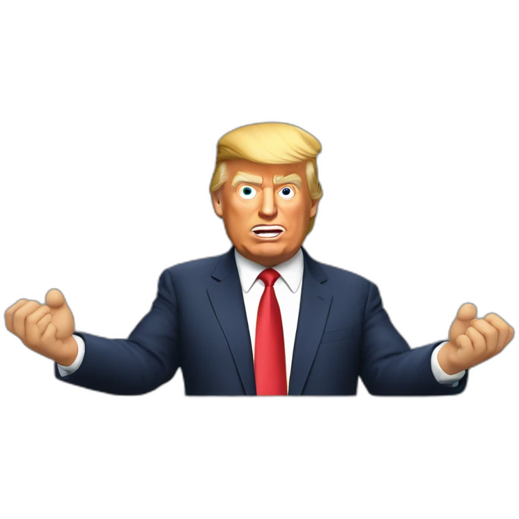 Donald Trump en train de faire un discours emoji