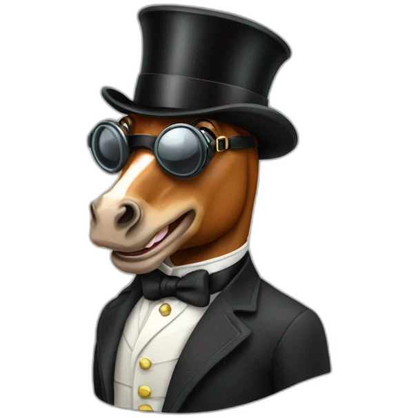 horse racing jockey with a monocle emoji