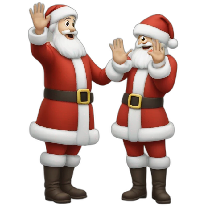 Full height Actively gesturing with hands pale skin Santa Claus emoji