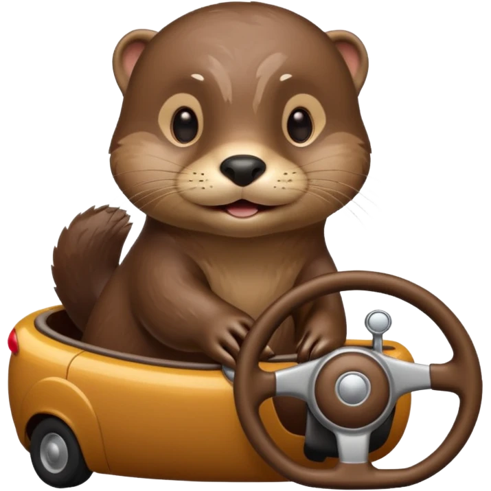 driving otter emoji