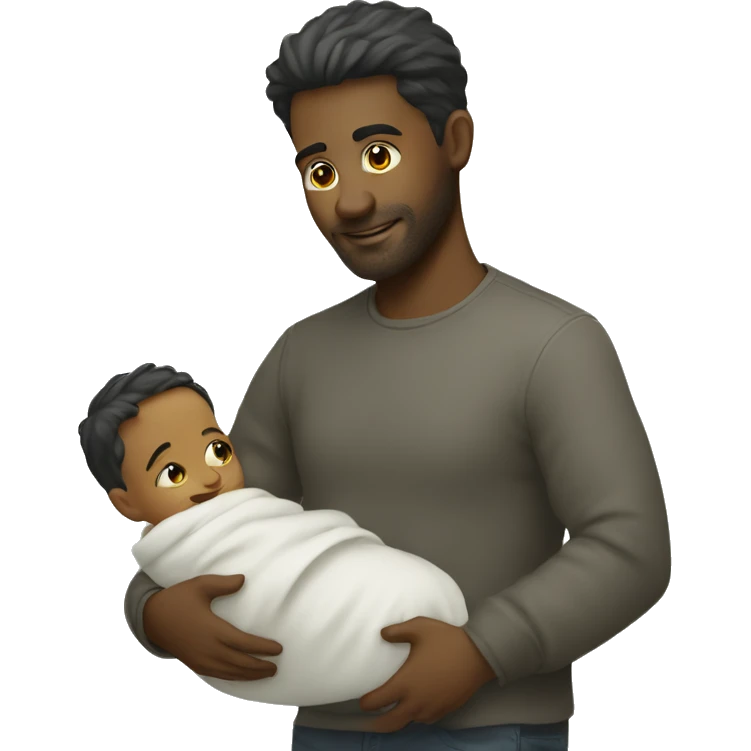 Guy carrying a baby emoji