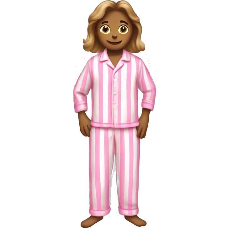 pink and white striped pajamas emoji