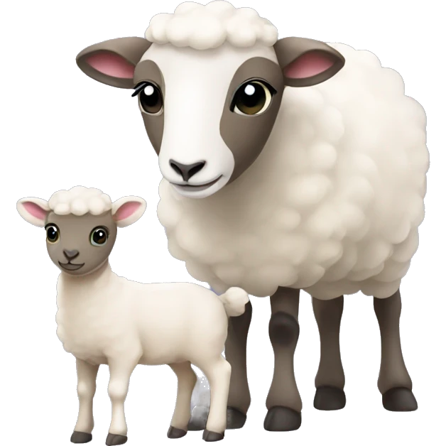 Ewe and lamb emoji