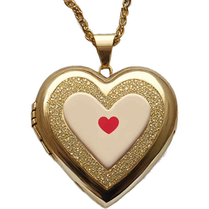Heart locket necklace  emoji