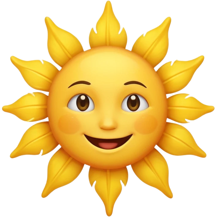Beautiful, cute sun emoji