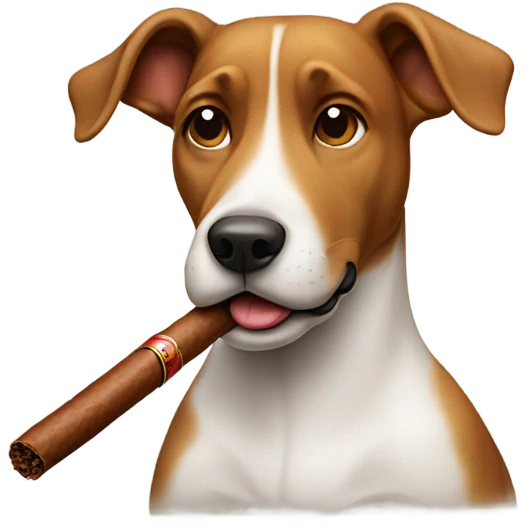 Dog smoking a cigar  emoji