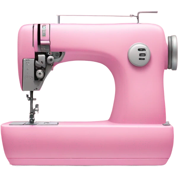 The sewing machine is pink emoji