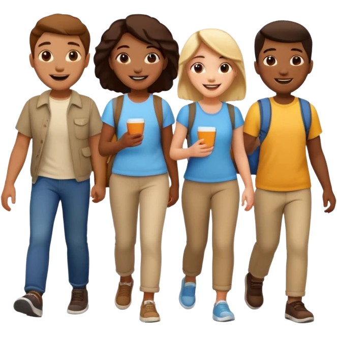 spazieren gehen mit freunden emoji