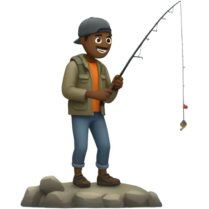 Man fishing  emoji