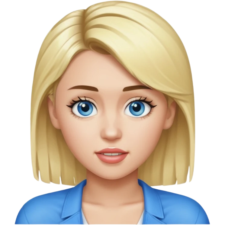 Miley Cyrus with blue eyes emoji