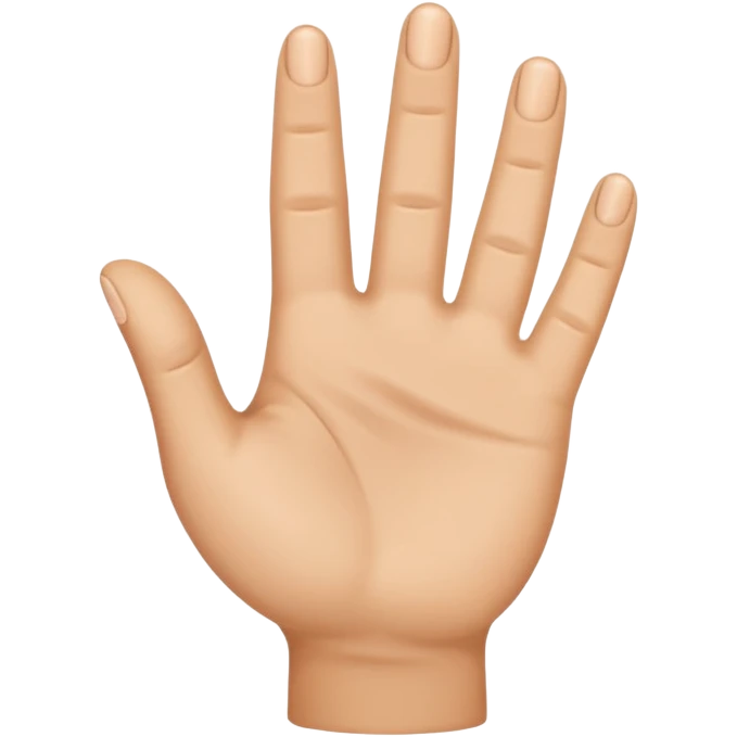 light brown hand with small finger raised emoji