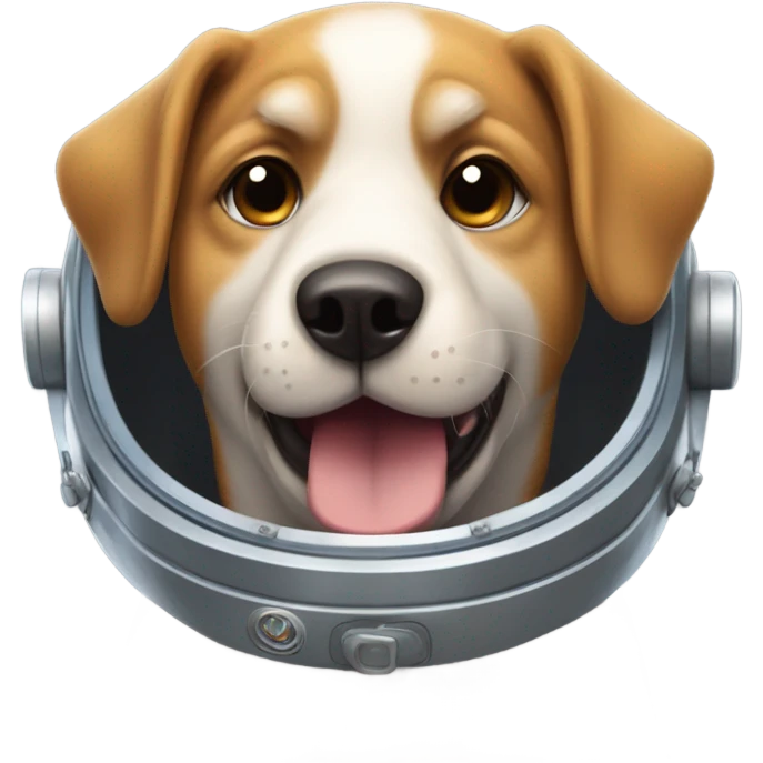 Un perro montando una nave espacial  emoji