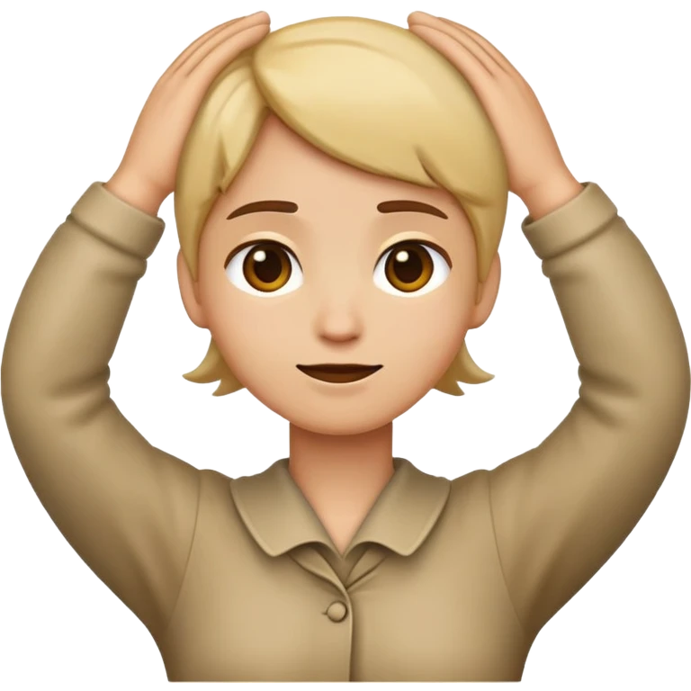 Emoji with hand covering neck across emoji