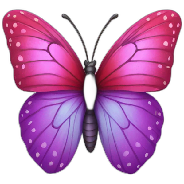 Purple strawberry butterfly emoji