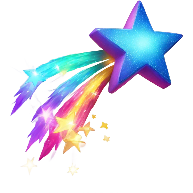 Shooting star - music  emoji
