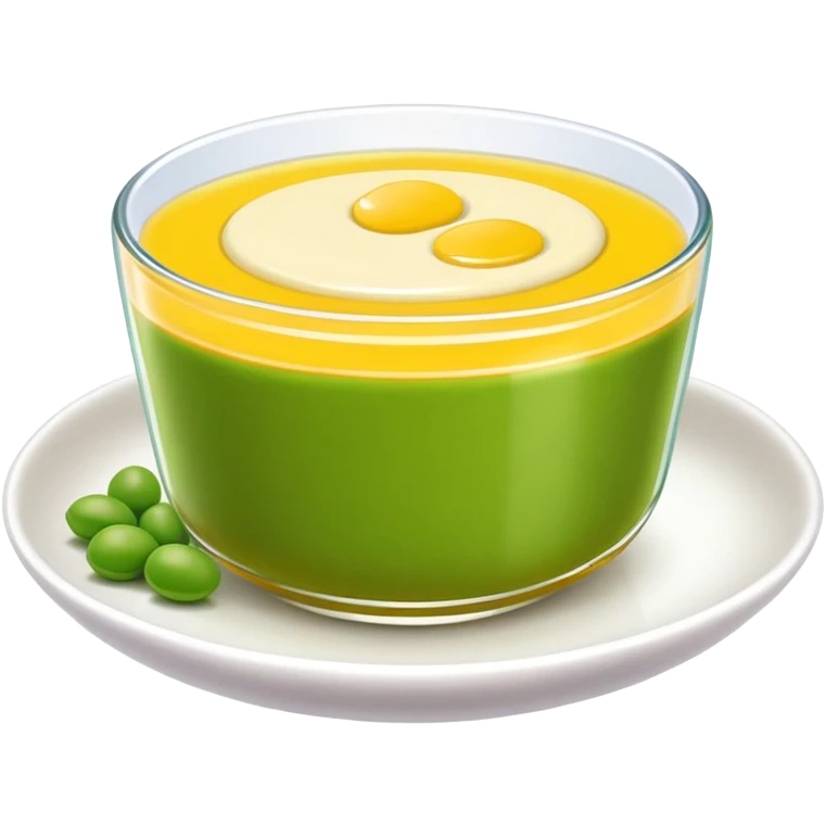 Beijing Wandou Huang pea pudding with yellow color, simplified emoji style with bold outlines and bright colors, cartoon style traditional sweet bean dessert emoji