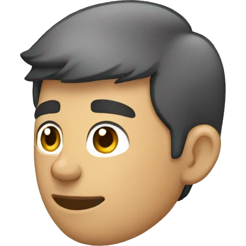 Hombre de perfil viendo a la derecha emoji