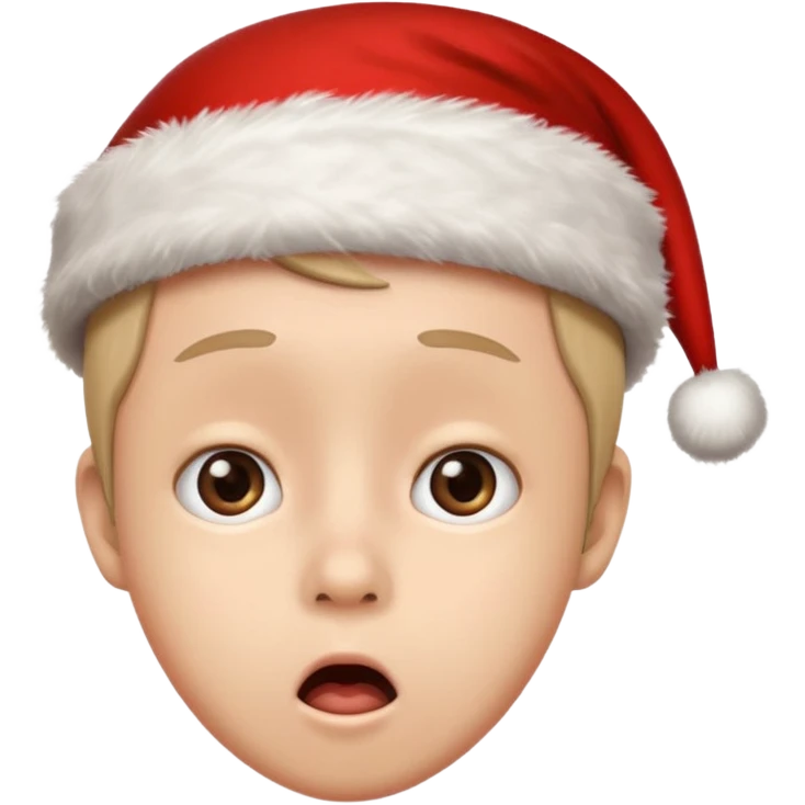  Add a Christmas hat 🎅 to the shocked emoji 😨 to give it a festive touch! emoji