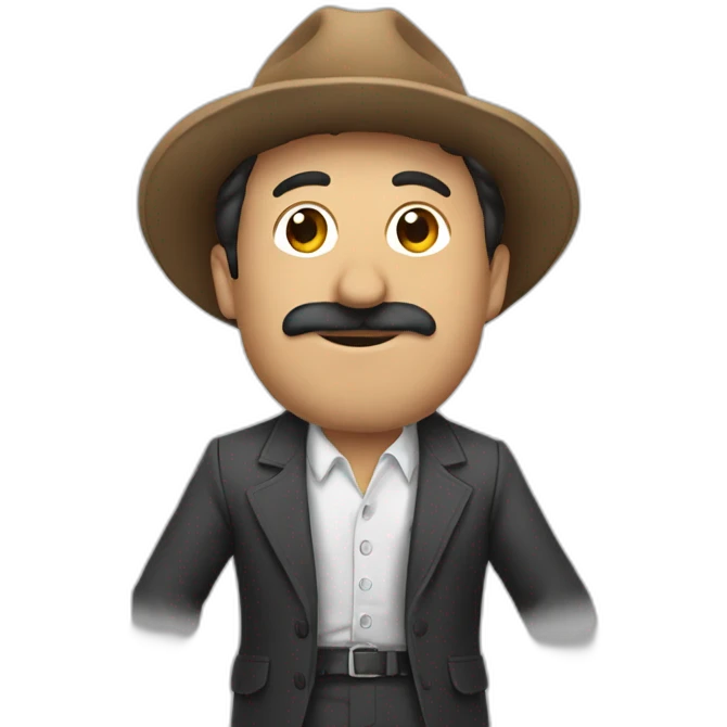 Hombre moreno con pez beta emoji