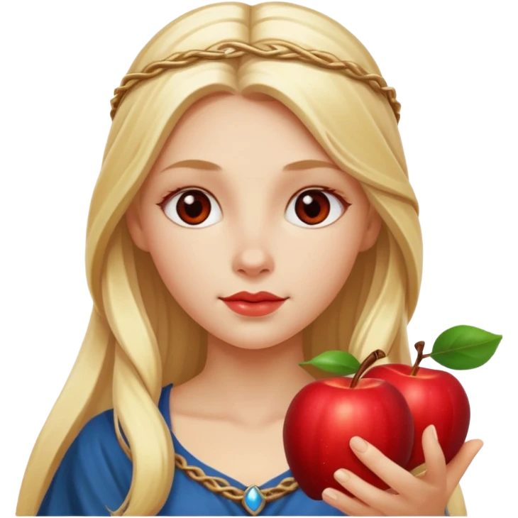 Norse goddess Idun, with apples emoji