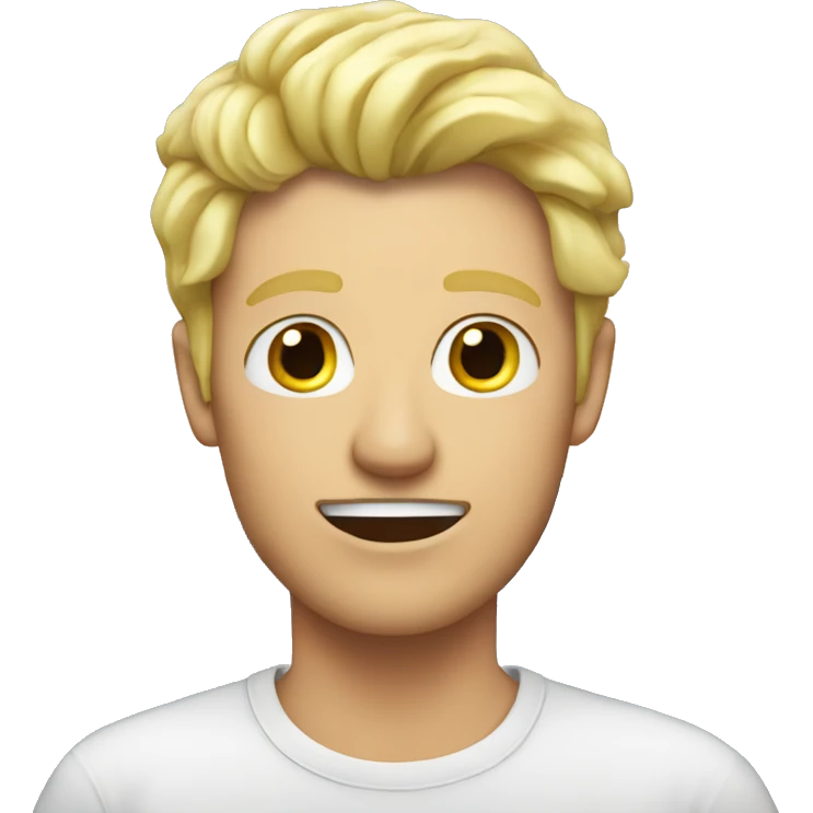 blonde guy with iceberg freezing emoji