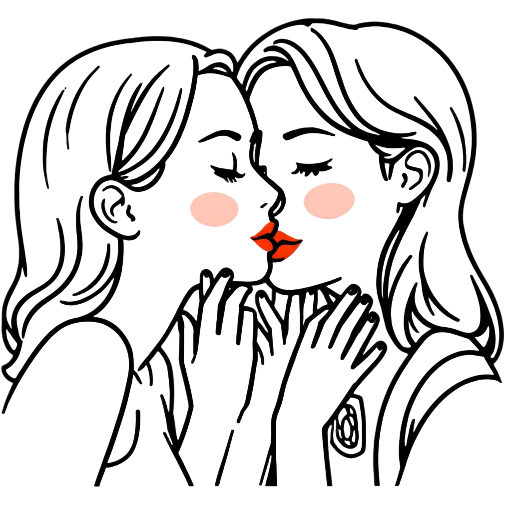 two women kissing emoji