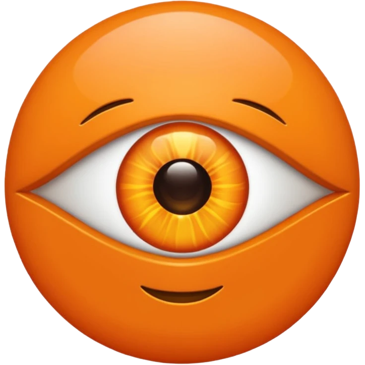 Ojo turco color naranja turco en color naranja emoji