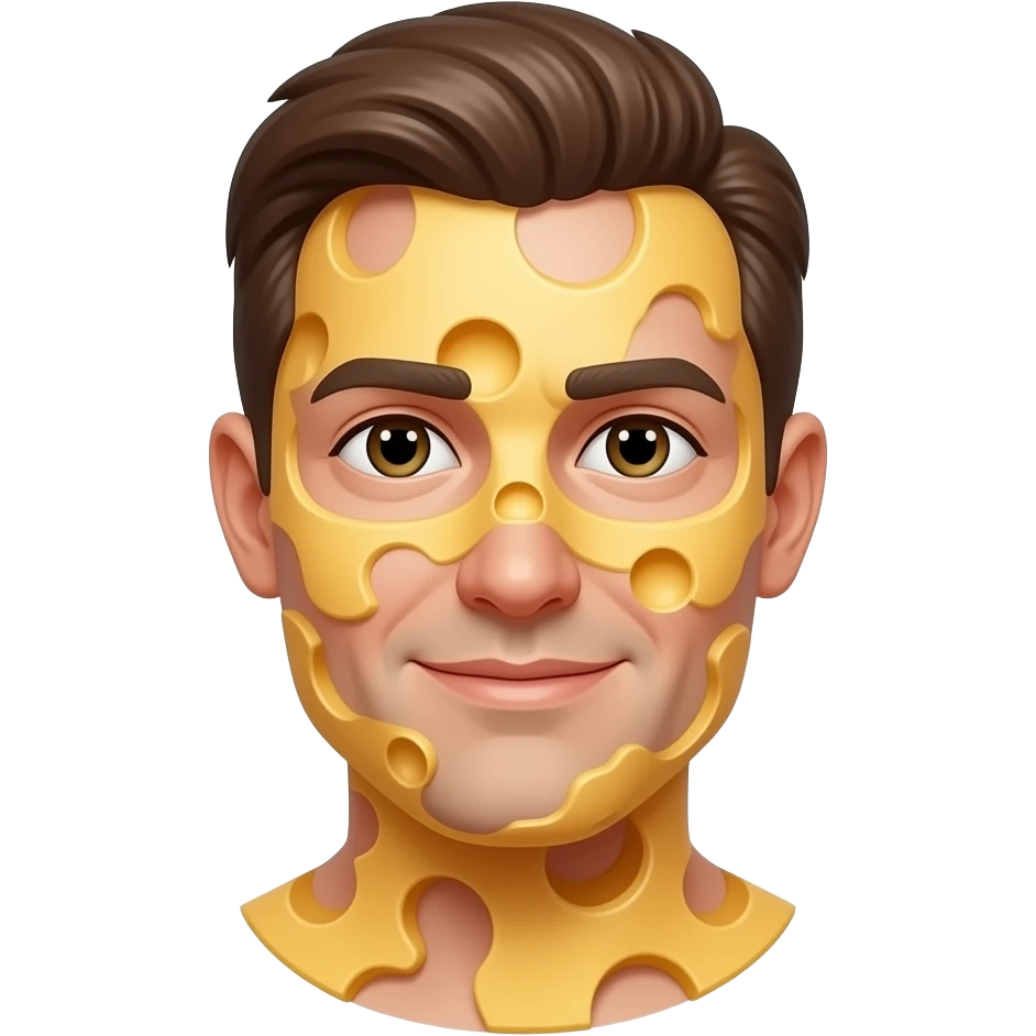 A man combined with cheese everywhere emoji