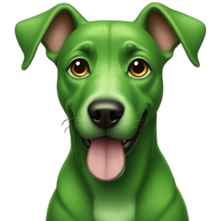 green dog emoji
