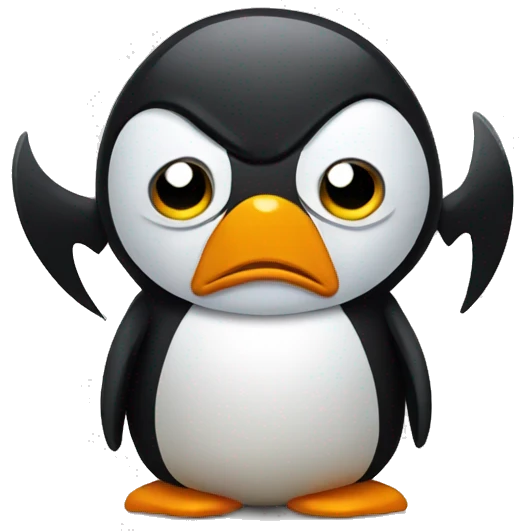 Angry penguin emoji