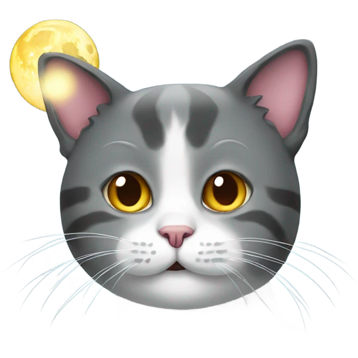 cat with moon emoji