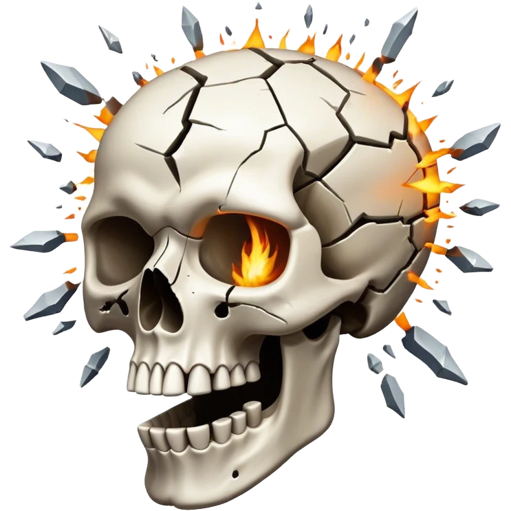 Exploding skull emoji