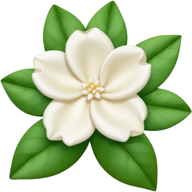 Gardenia blanca sin tantas hojas verdes emoji