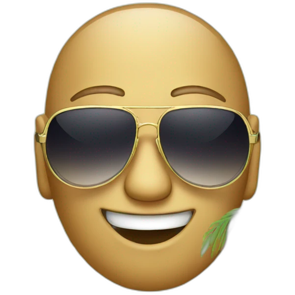 palm with sunglasses emoji